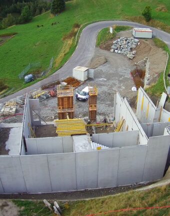Pré mur préfa - Chantier allamano SDIS à La grave (05)